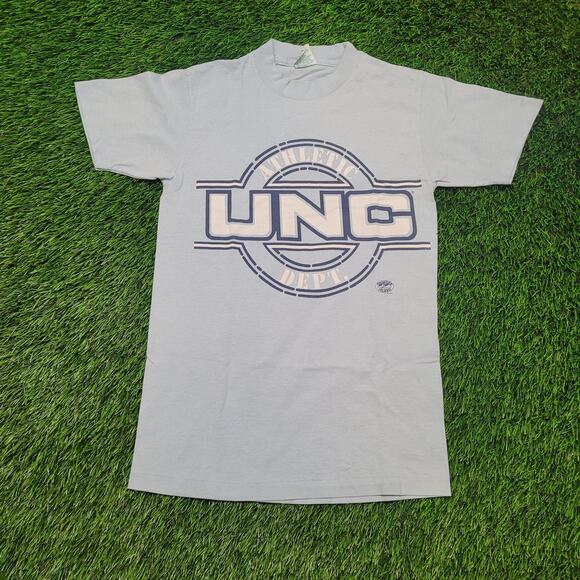 VTG 80s UNC North Carolina T-Shirt Mens XS Shrunken Fit Slim Fit Jordan Era - Picture 1 of 9